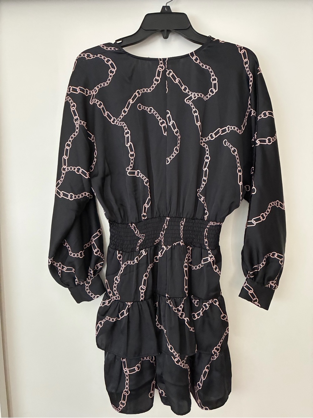 ZARA CHAIN PRINT DRESS Black/Pink Size S - Picture 8 of 10
